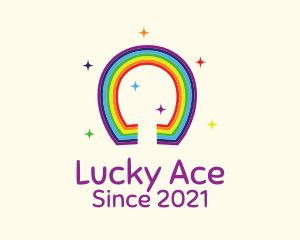 Cute Lucky Rainbow logo design