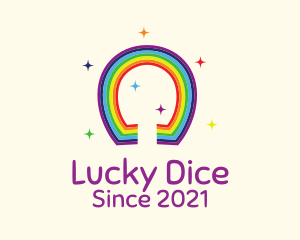 Cute Lucky Rainbow logo design