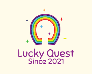 Cute Lucky Rainbow logo design