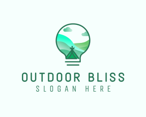 Lightbulb Outdoor Camp  logo design