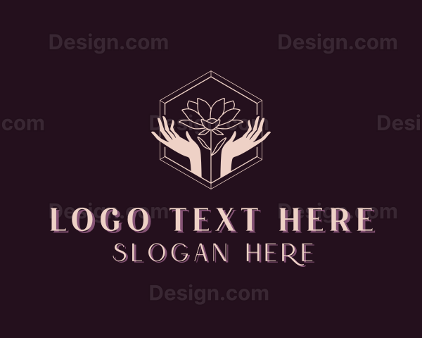 Lotus Flower Hand Logo