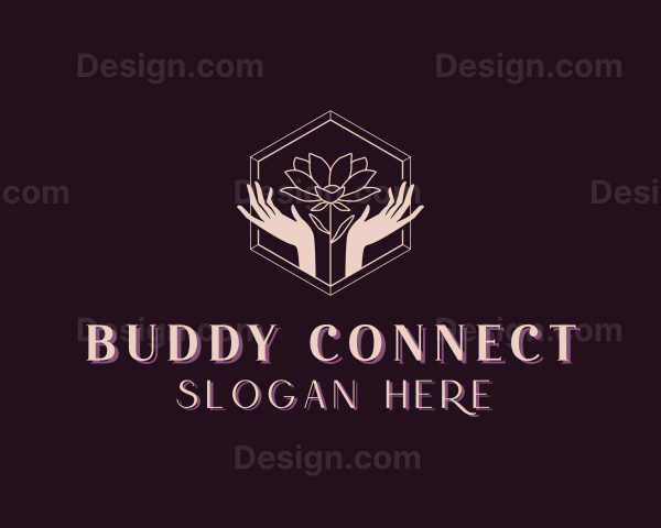 Lotus Flower Hand Logo