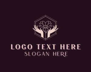 Lotus Flower Hand logo