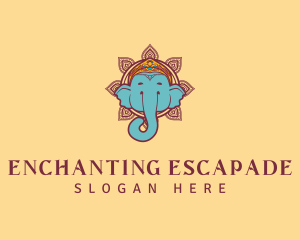 Festive Elephant Animal logo