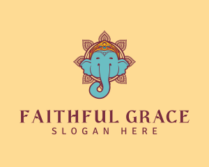 Festive Elephant Animal logo design