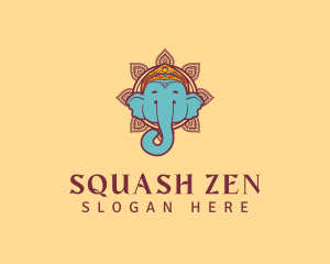 Festive Elephant Animal logo design