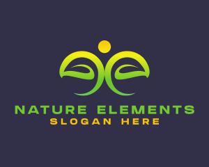 Nature Planting Human logo design