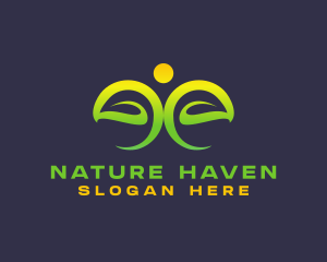 Nature Planting Human logo design