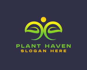 Nature Planting Human logo design