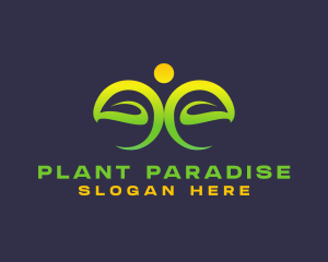 Nature Planting Human logo design