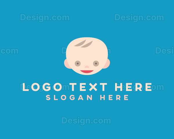 Cute Baby Head Logo