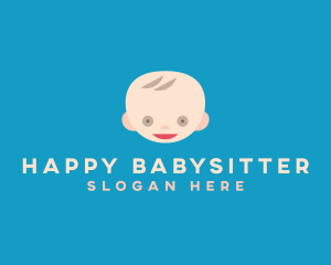 Cute Baby Head  logo design