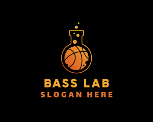 Gradient Basketball Flask logo design