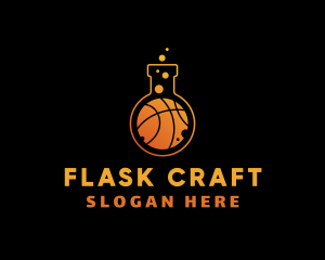Gradient Basketball Flask logo