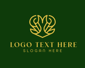 Elegant Floral Letter M  logo