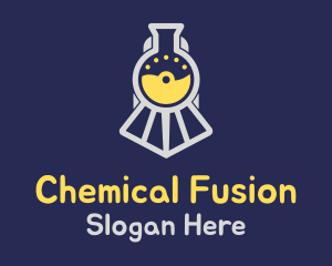 Science Flask Train logo design