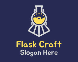 Science Flask Train logo design