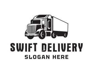 Delivery Trailer Truck  logo design