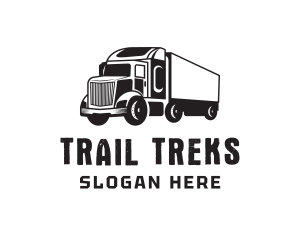 Delivery Trailer Truck  logo design