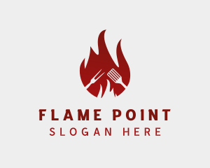 Hot Flaming Barbecue logo design