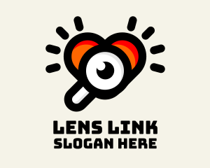 Heart Magnifying Lens logo design