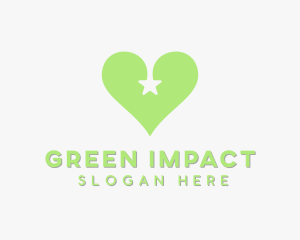 Green Star Heart logo