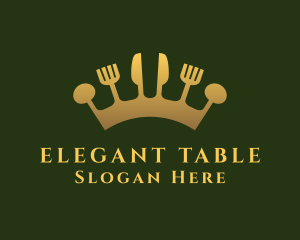 Royal Cutlery Crown Dining logo design