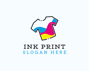 Shirt Print Wave logo design