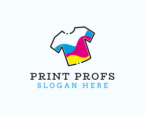 Shirt Print Wave logo design