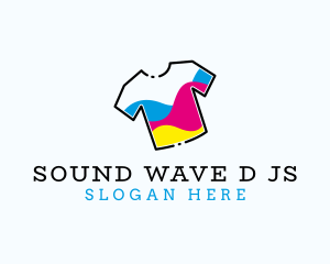 Shirt Print Wave logo design