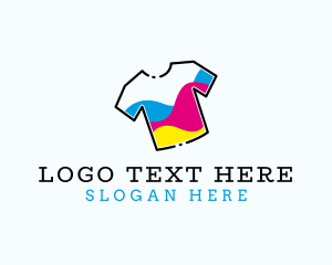 Print - Shirt Print Wave logo design