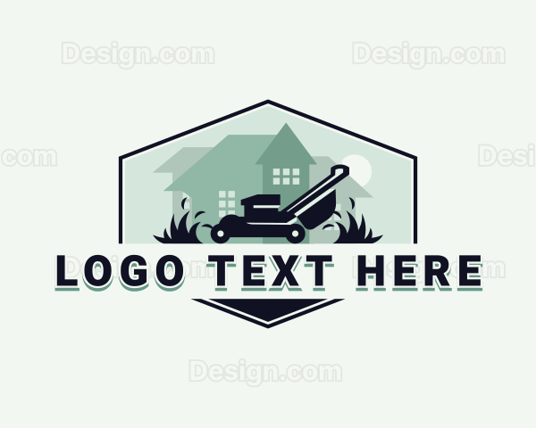 Lawn Mower Yard Cleaning Logo