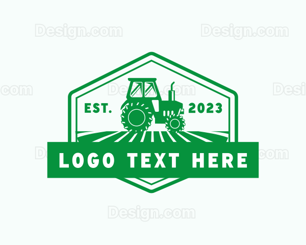 Farm Field Tractor Logo