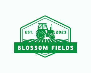 Farm Field Tractor logo design