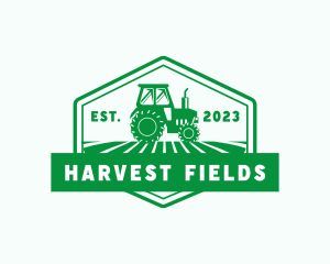 Farm Field Tractor logo design