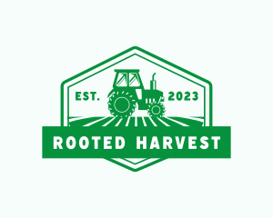 Farm Field Tractor logo design