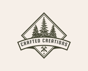 Hammer Chisel Woodwork logo design