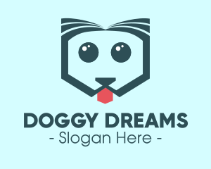 Cute Pet Dog logo design