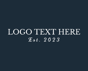 Typeface - Generic Business Text logo design