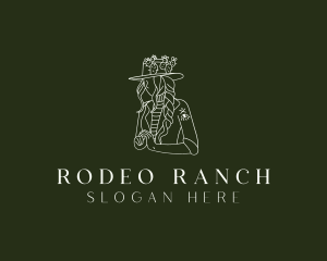 Cactus Rodeo Cowgirl  logo design