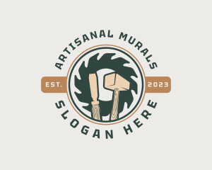 Sawmill Hammer Chisel logo design