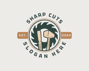 Sawmill Hammer Chisel logo design