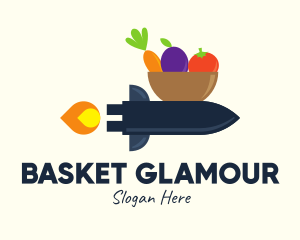 Vegetable Rocket Delivery logo design