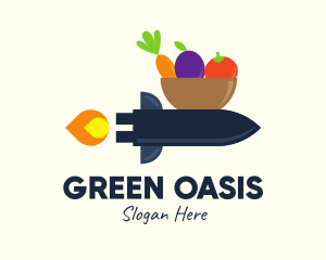 Vegetable Rocket Delivery logo design