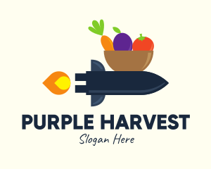 Vegetable Rocket Delivery logo design