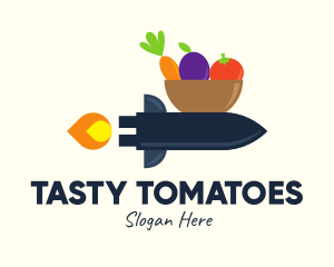 Vegetable Rocket Delivery logo design