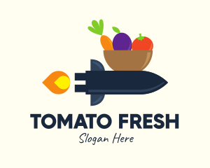 Vegetable Rocket Delivery logo design