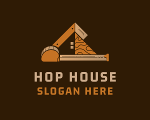 House Wood Carpentry logo design