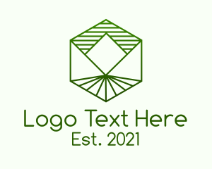 Hexagon Mountain Landscape logo