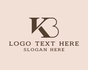 Classic Letter KB Monogram logo